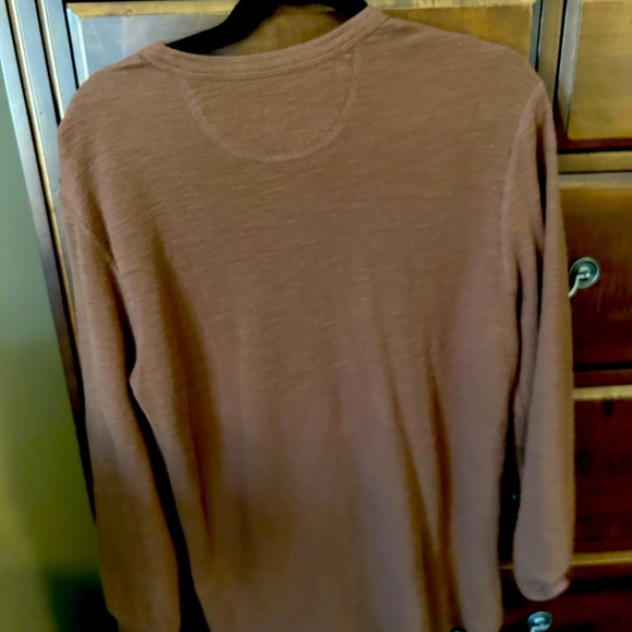 TODD SNYDER Men's Brown long sleeve Henley Shirt size medium - Picture 3 of 3